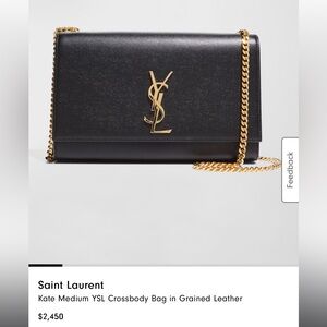 Saint Laurent Black and Gold Women's Bag